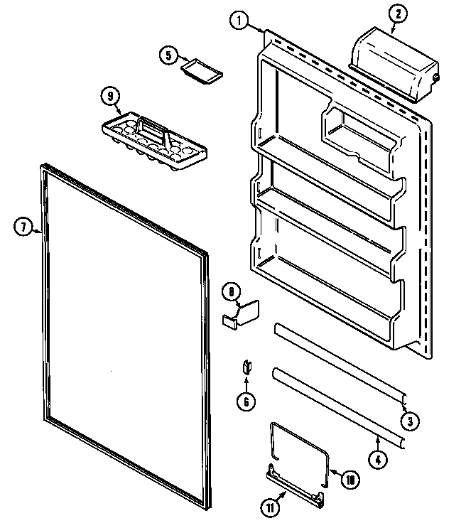 FRESH FOOD INNER DOOR (BISQUE) (GT1916PXCQ)