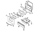 Maytag MER4530ACL door/drawer (acw) (mer4530acw) diagram