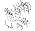 Maytag MER5530ACW door/drawer diagram