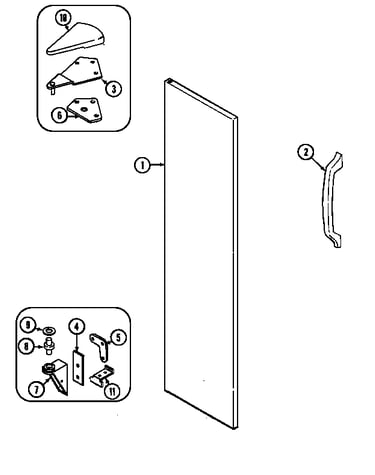 Freezer outer door