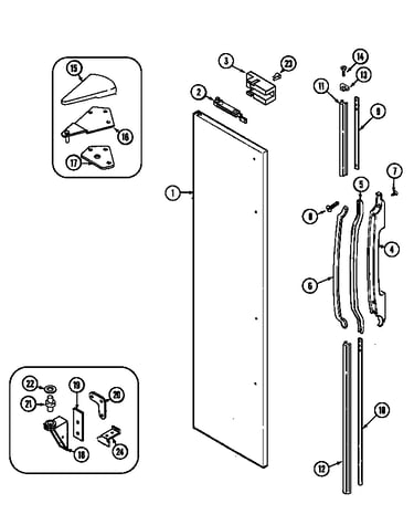 Freezer outer door