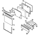 Maytag MGR5510ADW door/drawer diagram