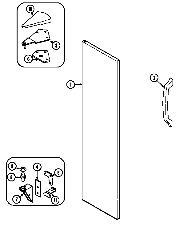 Freezer outer door