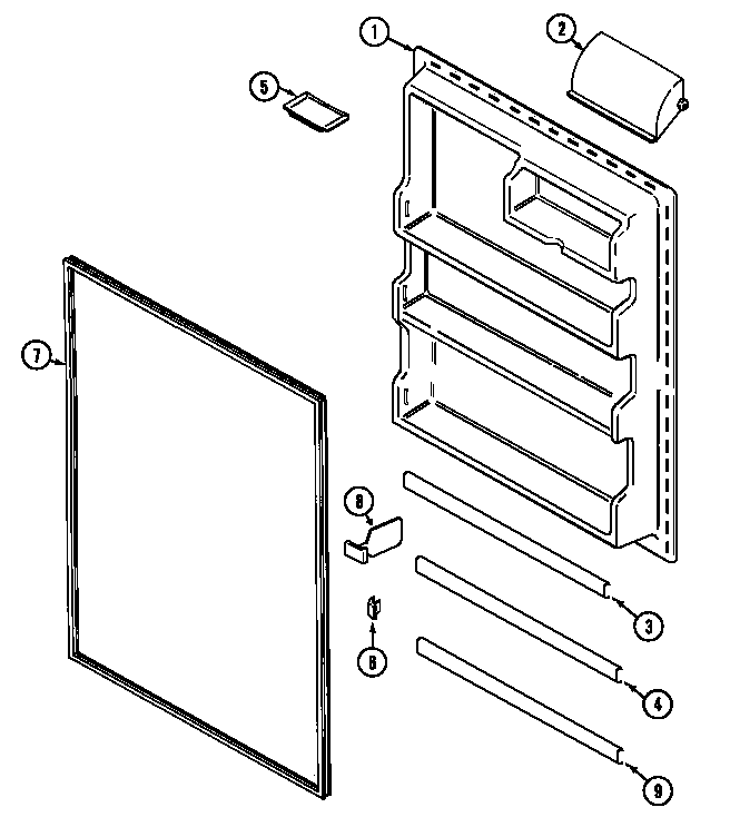 Fresh food inner door