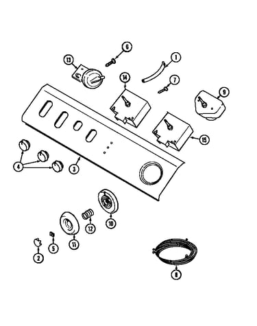 Control panel (lat9406abe) (lat4916abe) (law9406abe)
