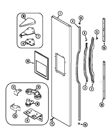 Freezer outer door (bisque) (csd2123arq)