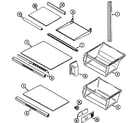 Maytag MSD2543ARW shelves & accessories diagram