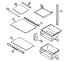 Maytag MSD2142ARW shelves & accessories diagram