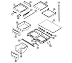 Maytag MTB1946BEA shelves & accessories diagram
