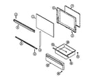 Admiral AER1150AAH door/drawer diagram