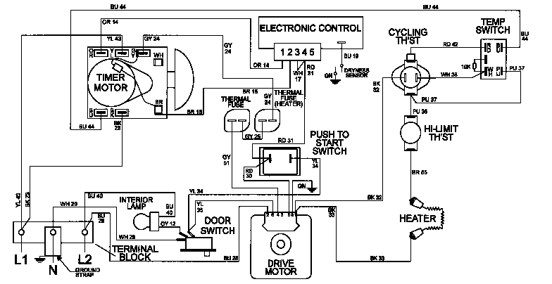 WIRING INFORMATION (MDE9766AYW)