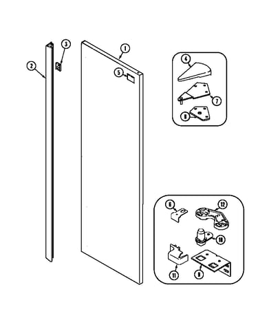 Fresh food outer door (jsd2789aes) (jsd2789aes)
