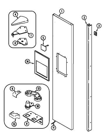Freezer outer door (jsd2789aes) (jsd2789aes)