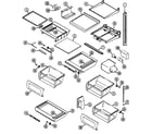 Maytag GC2327PEDB shelves & accessories diagram