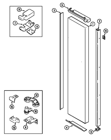 Freezer outer door