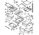 Maytag MSD2957AEB shelves & accessories diagram