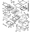 Maytag MSD2957AEB shelves & accessories diagram