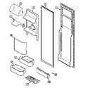 Maytag MSD2957AEB fresh food inner door diagram