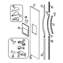 Maytag MSD2957AEB freezer outer door diagram