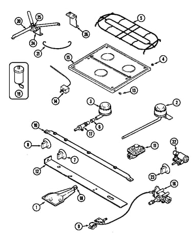 Top & gas controls (series 11) (mly2256ad*)