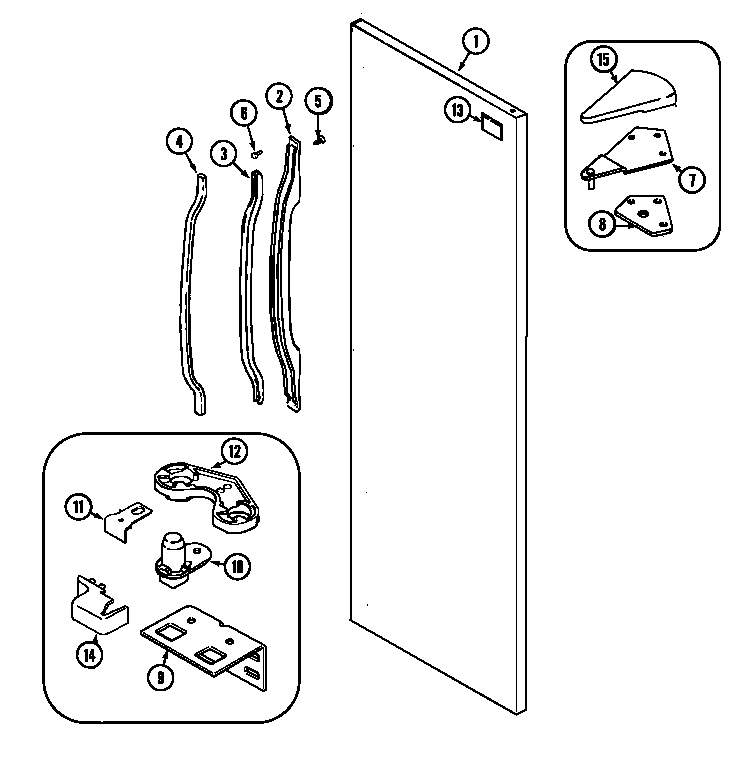Fresh food outer door (gs2114pxda) (gs2114pxdw)