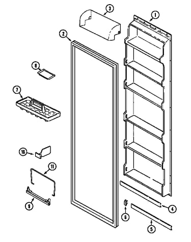 Fresh food inner door (bisque) (gs2114pxdq)