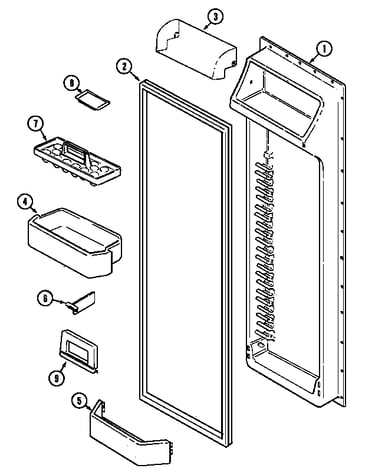 Fresh food inner door (gs2514cxda) (gs2514cxdw)