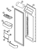 Fresh food inner door (bisque) (gs2514cxdq)