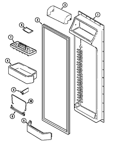 Fresh food inner door (bisque) (gs2514cxdq)