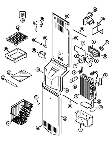 Freezer compartment (gs2124padb) (gs2124padb)