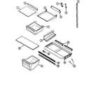 Maytag RTM19011 shelves & accessories diagram