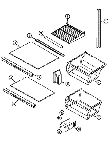 Shelves & accessories (gs2112pxda) (gs2112pxdw)