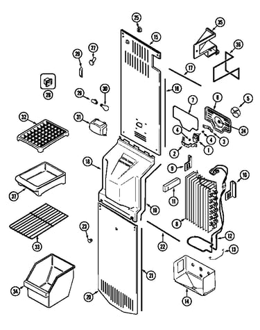 Freezer compartment (gs2112pxda) (gs2112pxdw)