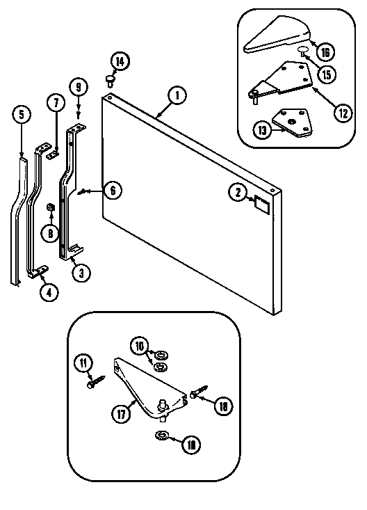 Freezer outer door (mtf1943ara) (mtf1943arw)