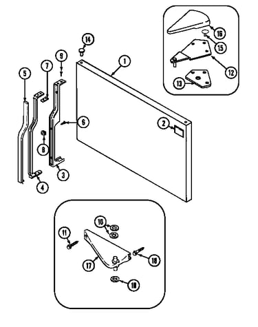 Freezer outer door (bisque) (mtf1943arq)