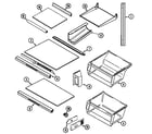 Maytag RS21011 shelves & accessories diagram