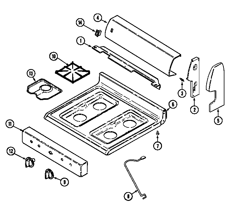 Control panel/top assembly