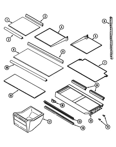 Shelves & accessories (bisque) (ptb1553drq)