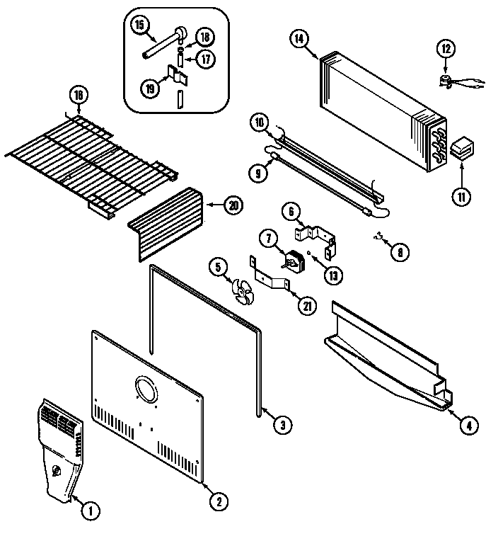 FREEZER COMPARTMENT (CTF1925DRA) (CTF1925DRW)