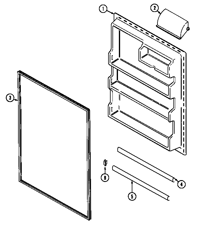 FRESH FOOD INNER DOOR (CTF1925DRA) (CTF1925DRW)