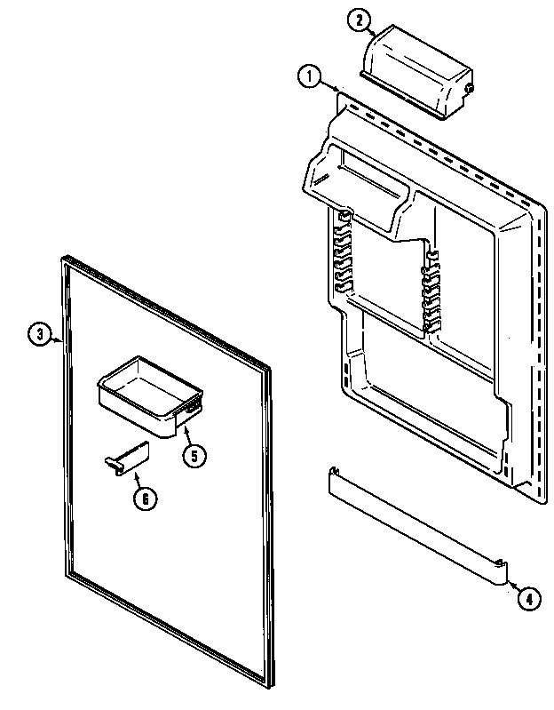 FRESH FOOD INNER DOOR (MTB1948DRA) (MTB1948DRB) (MTB1948DRW)