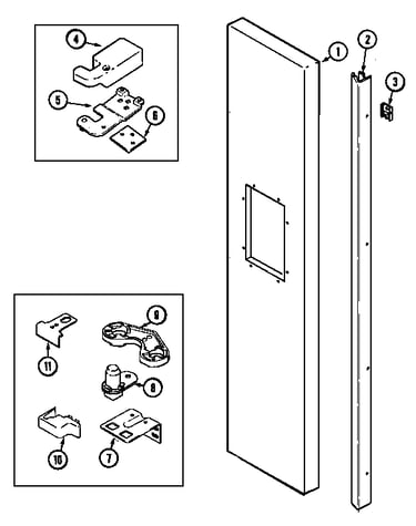 Freezer outer door