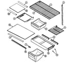 Maytag GT1724NDEW shelves & accessories diagram
