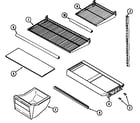 Maytag GT2122NEEW shelves & accessories diagram