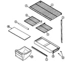Maytag GT1722NDEW shelves & accessories diagram