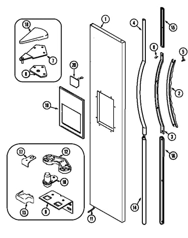 Freezer outer door