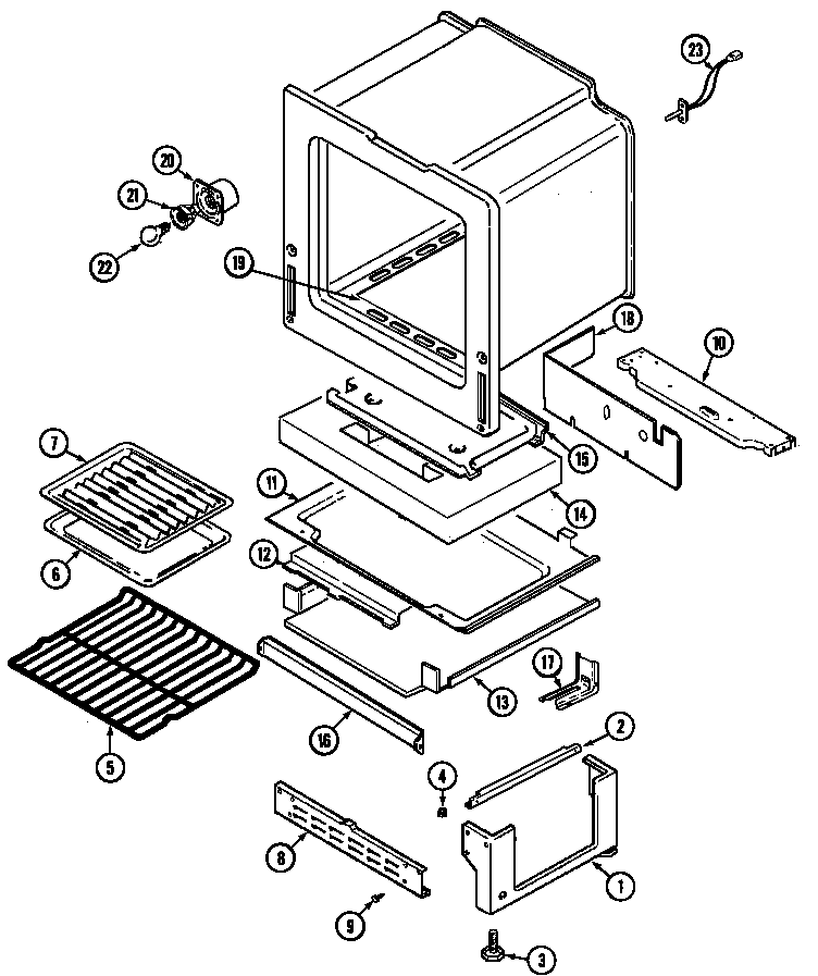 Oven/base (cgs1750adh) (cgs1750adl)