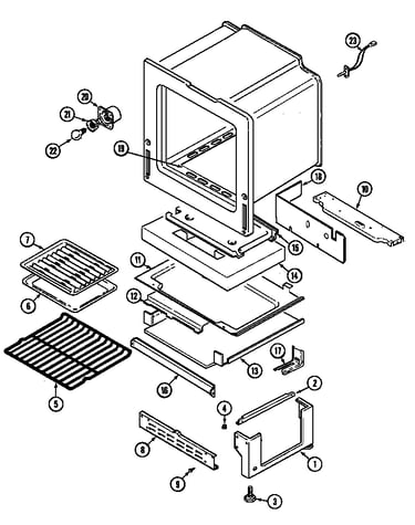 Oven/base (cgs1750adh) (cgs1750adl)