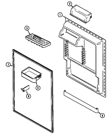 Fresh food inner door (mtb1955dra) (mtb1955drw)