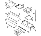 Admiral ATF1910DRW shelves & accessories (bisque) (atf1910drq) diagram